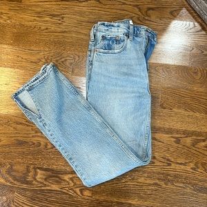 Abercrombie high rise slit jeans